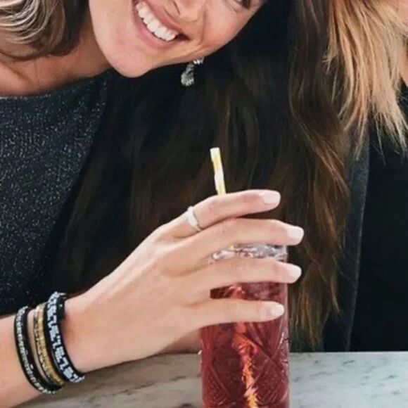 Stella & Dot Emma Triple Black Wrap Bracelet - Picture 2 of 8